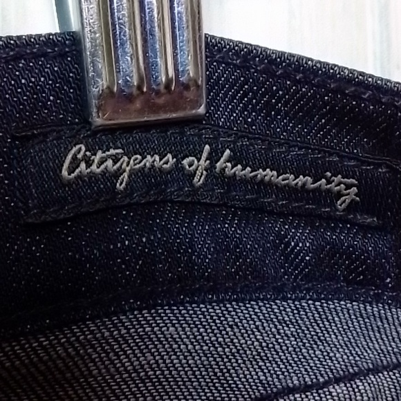 Citizens of Humanity High Rise Wide Leg Hutton Stretch Size 28 Dark Blue - Picture 7 of 9